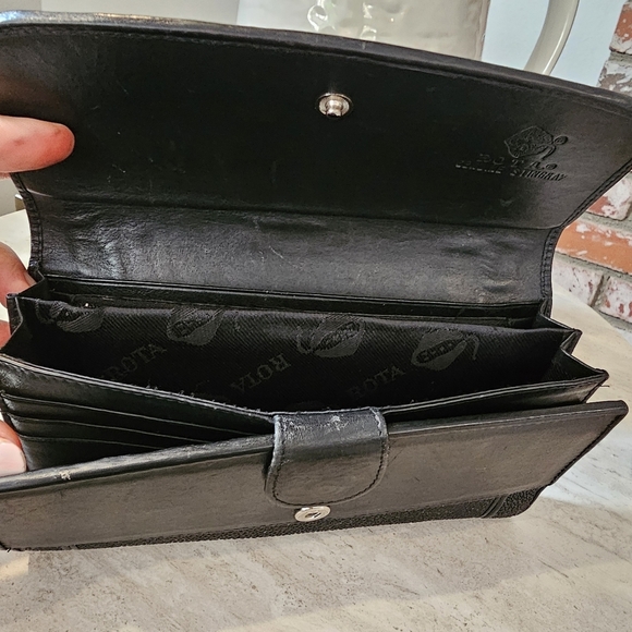 Genuine Stingray Skin Pebble Black Clutch Trifold Wallet Magnetic Closure - Picture 11 of 16